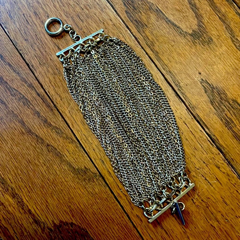 Gold chains bracelet